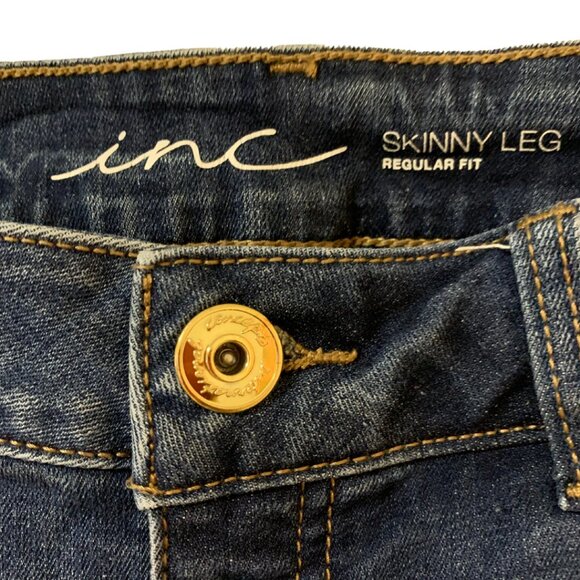 INC Skinny Leg Regular Fit Jeans Size 8P - Picture 4 of 9